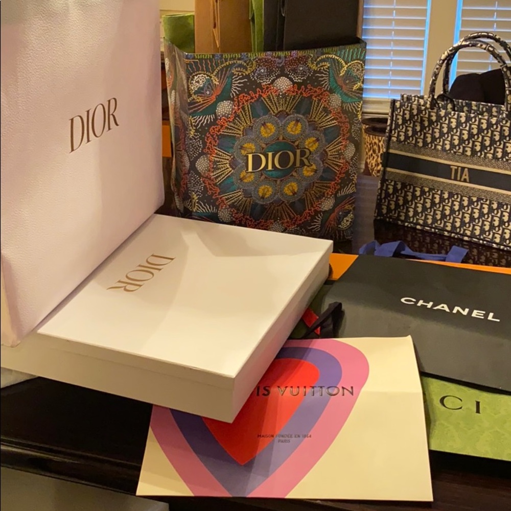 Shopping bags from various designers